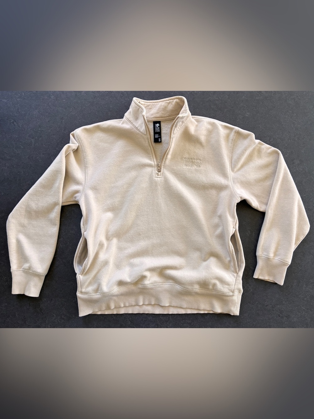 Mountain Hardwear Women's Cream Quarter-Zip Fleece Pullover